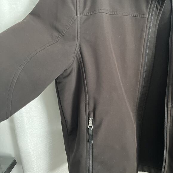 GUESS Men XL Black Soft Shell Lined‎ Full Zip Windbreaker Jacket - Picture 7 of 7